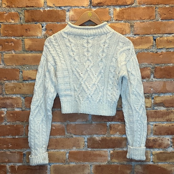 Wilfred Free + Cropped Sweater + Cream + X-Small - Picture 2 of 3